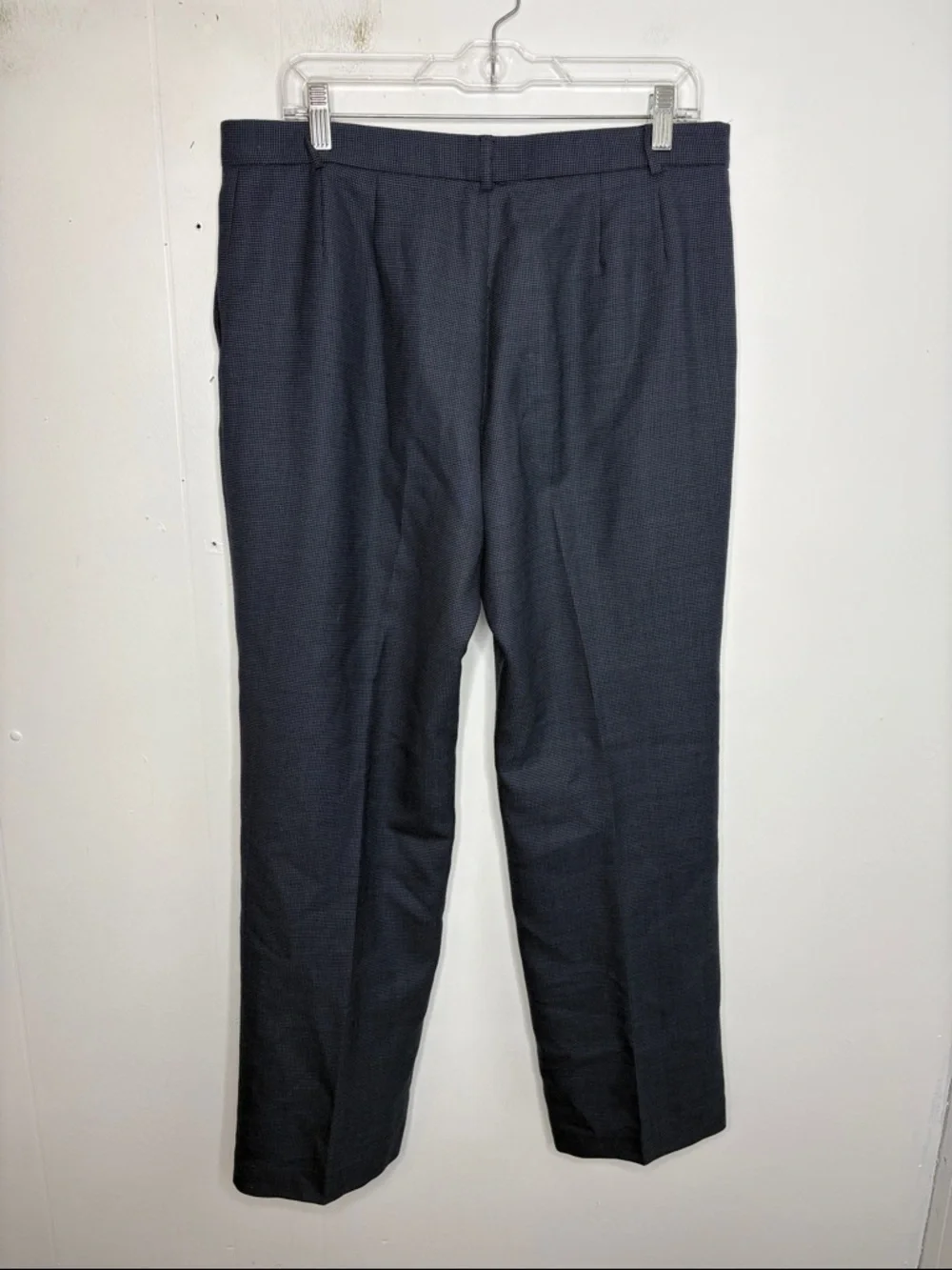 Pendleton Pants Womens 14 Petite Virgin Wool Fully Lined Plaid vintage Navy